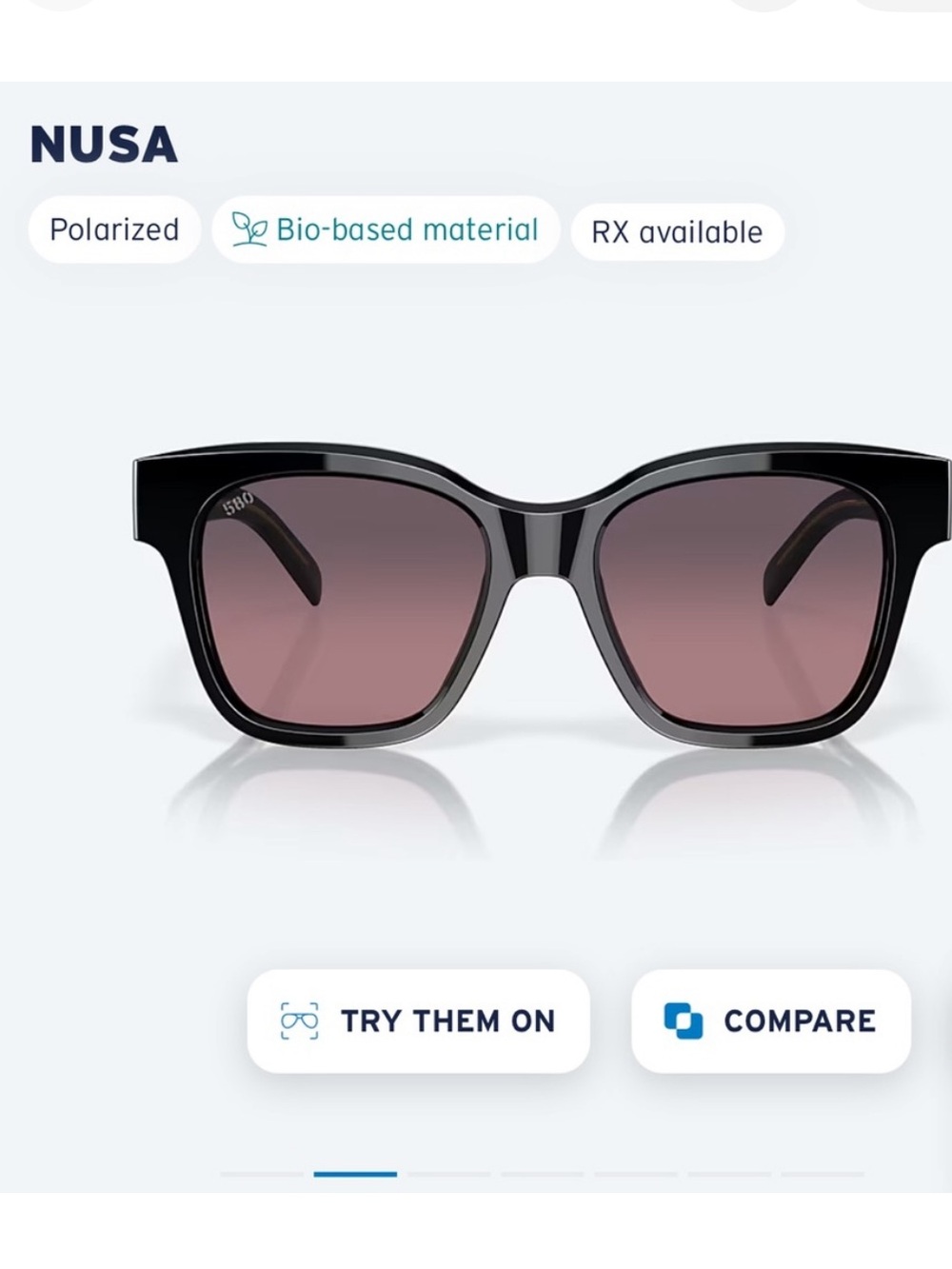 NEW Costa Del Mar Nusa
Black/ Rose Gradient
Sunglasses